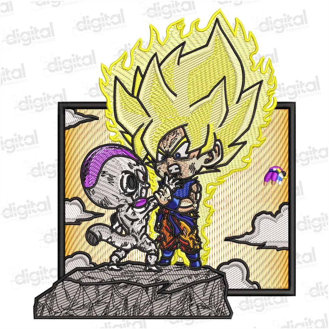 Matriz Bordado Goku e Freeza