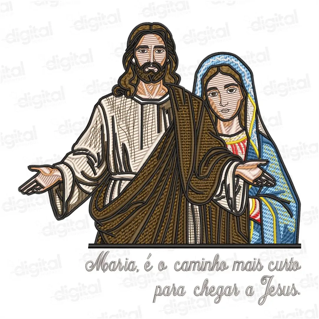 Matriz Bordado Jesus e Maria