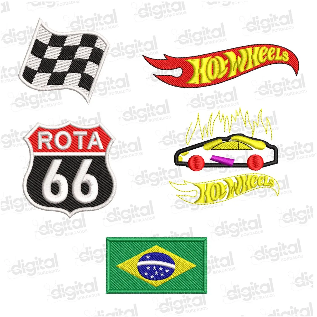 Matriz Bordado Kit Infantil Hotwheels