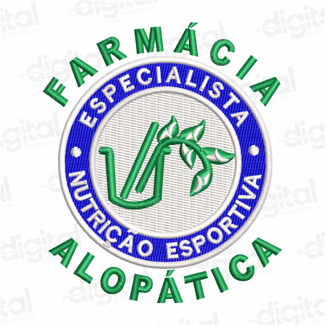 Matriz Bordado Logo Farmácia Alopática