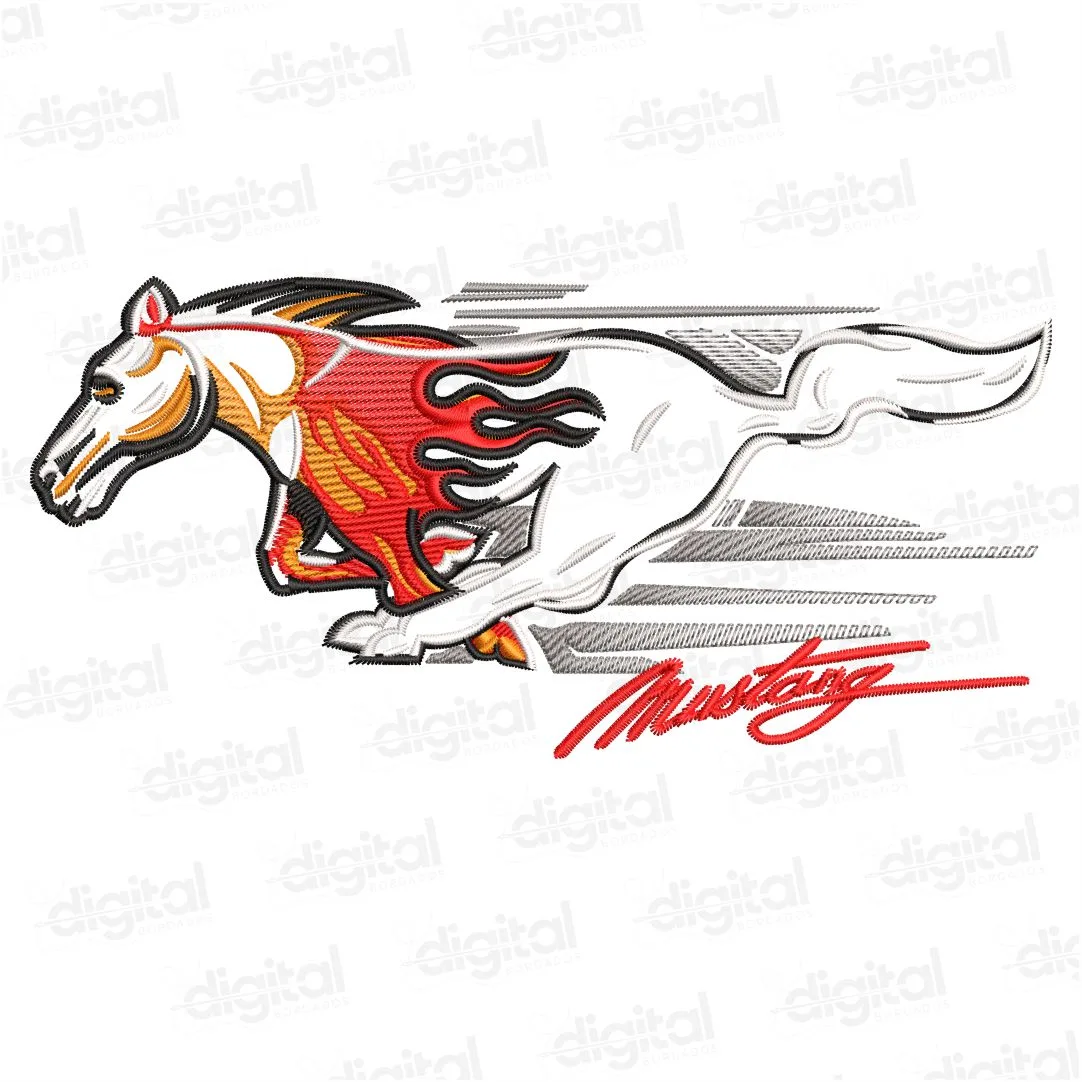 Matriz Bordado Logo Mustang