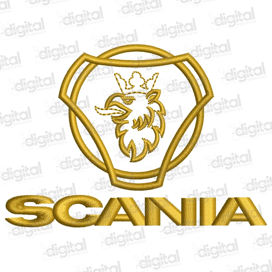 Matriz Bordado Logo Scania Dourado