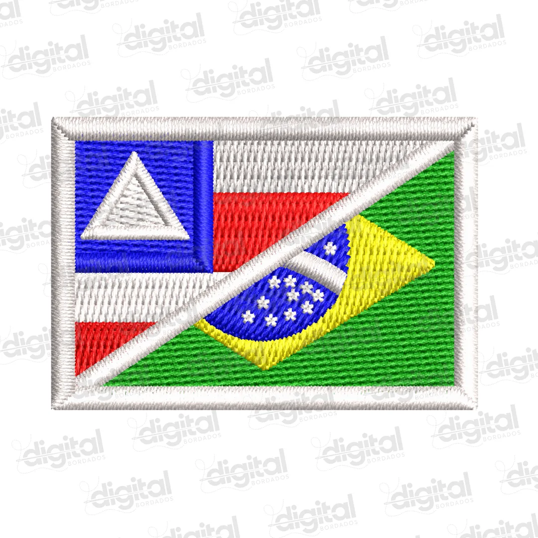 Matriz Bordado Bandeira Bahia Brasil
