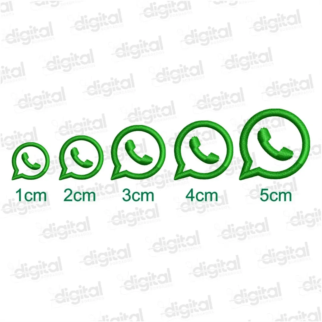 Matriz Bordado Logo Whatsapp Pacote