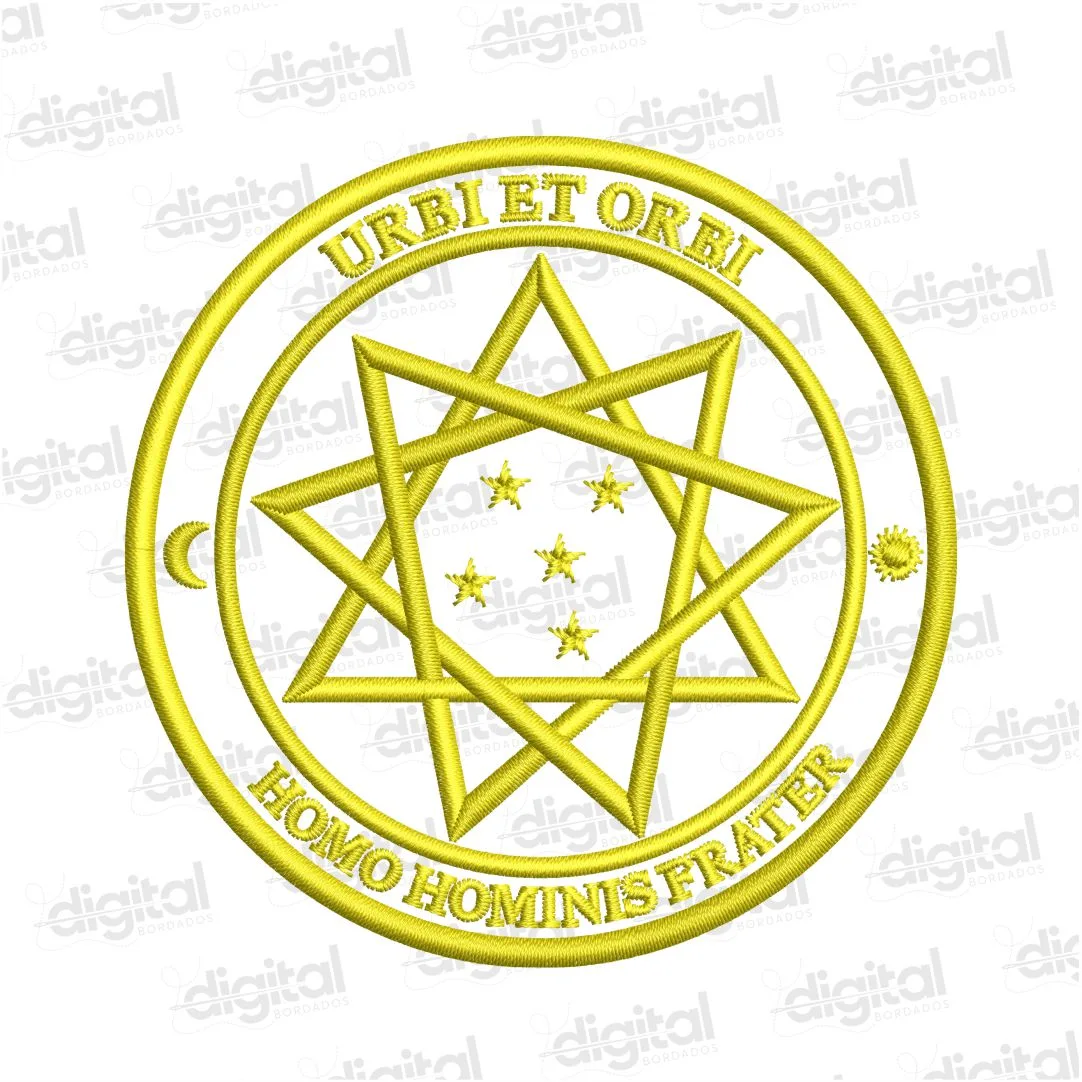 Matriz Bordado Maçonaria Escudo Rito Brasileiro Urbi Et Orbi 2