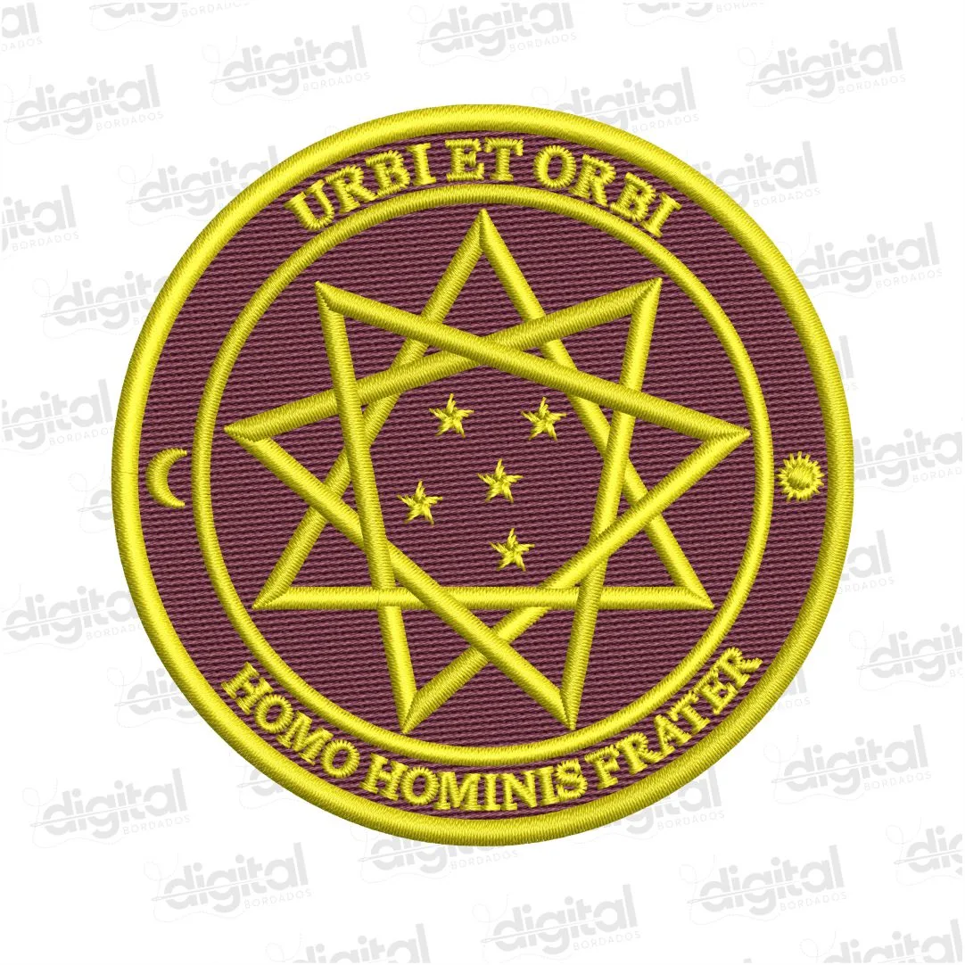 Matriz Bordado Maçonaria Escudo Rito Brasileiro Urbi Et Orbi