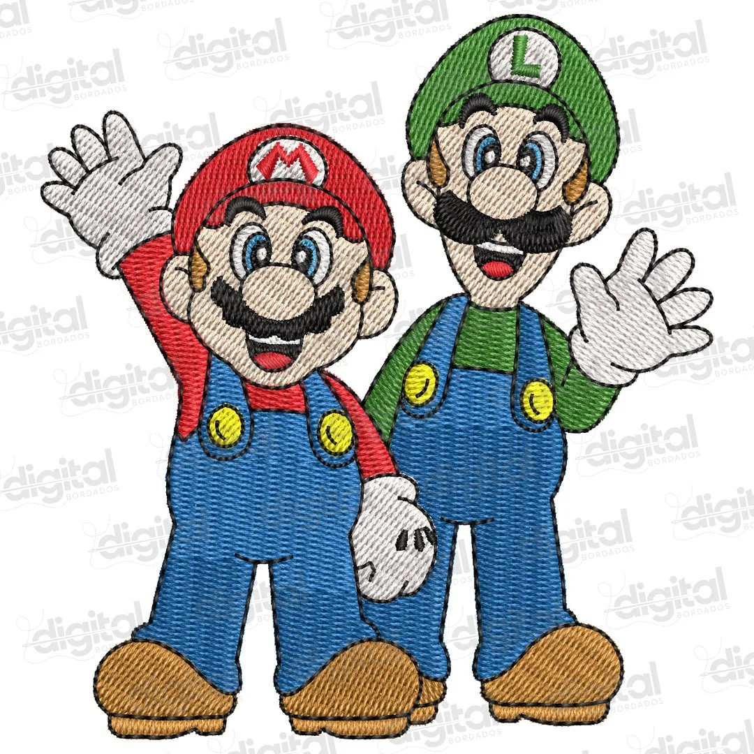 Matriz Bordado Mario e Luigi