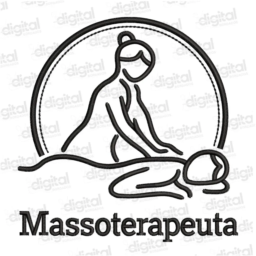 Matriz Bordado Massoterapeuta