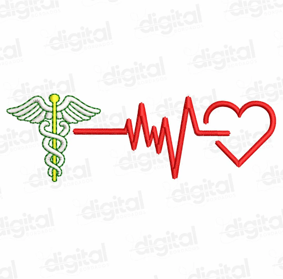 Matriz Bordado Medicina Batimento