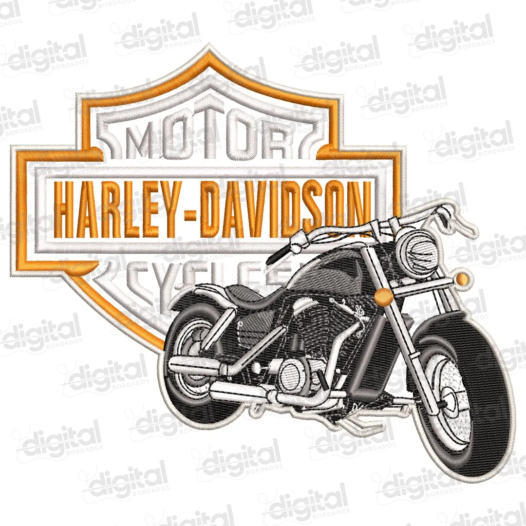 Matriz Bordado Moto Harley Davidson 2