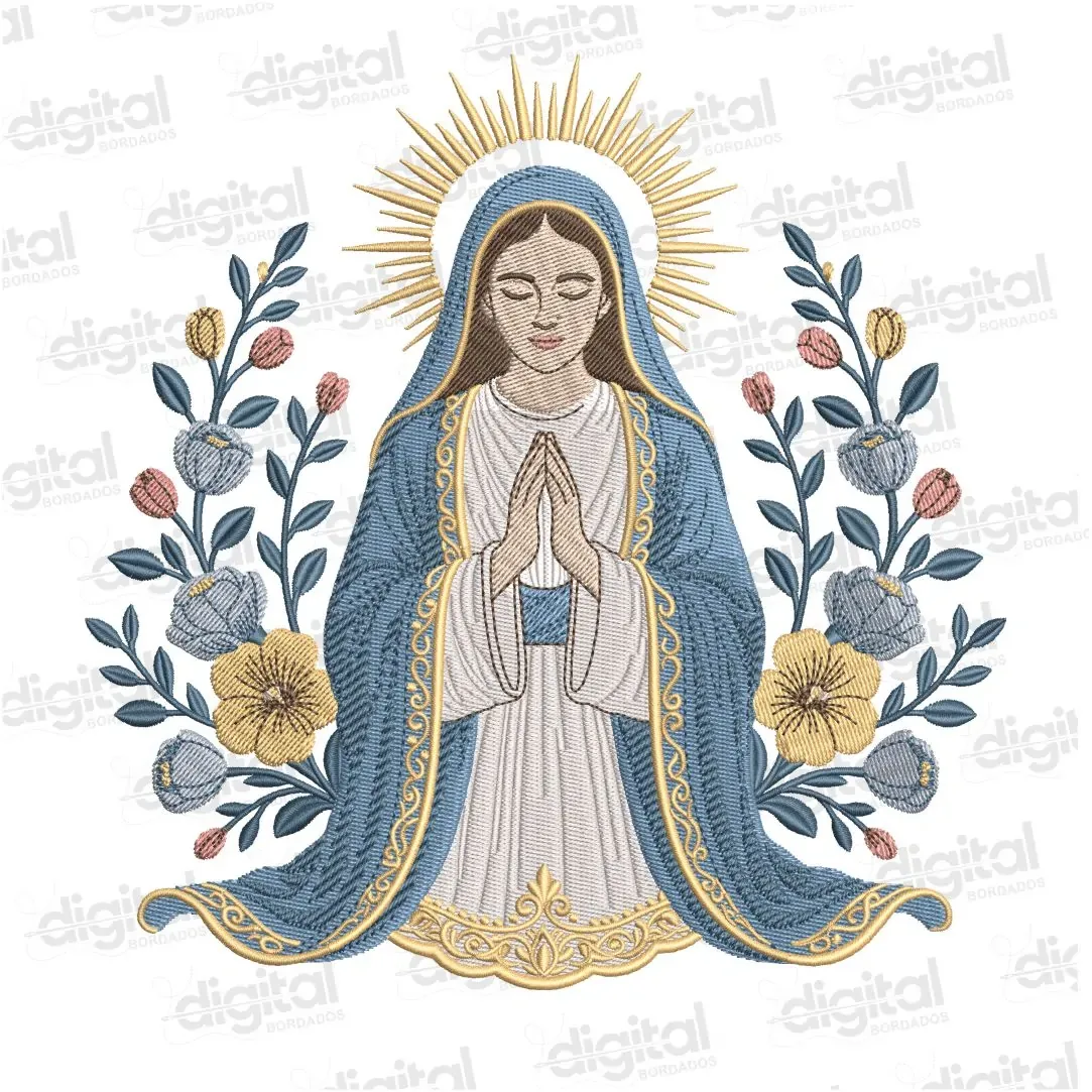 Matriz Bordado Oração da Virgem Maria