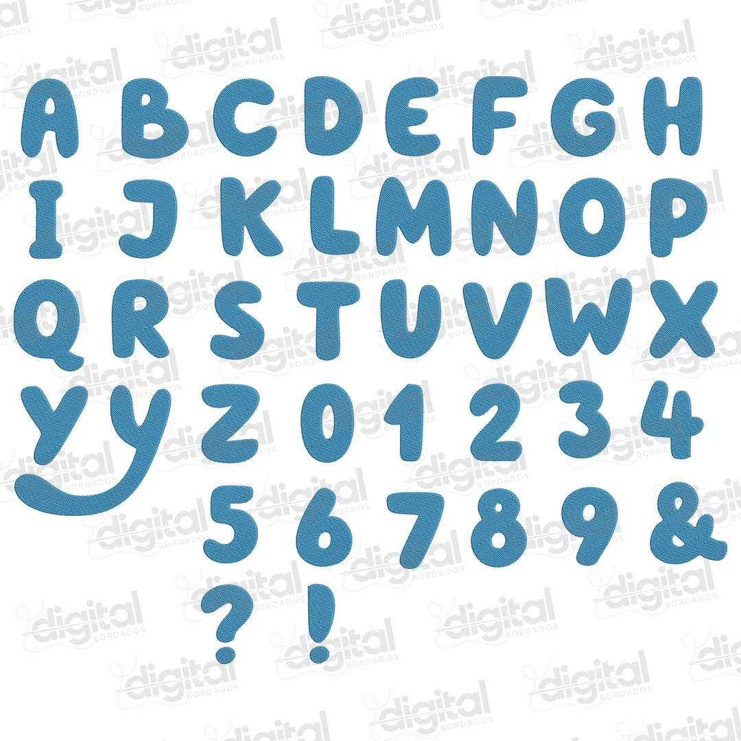 Matriz Bordado Pacote de Alfabeto Mini Bluey