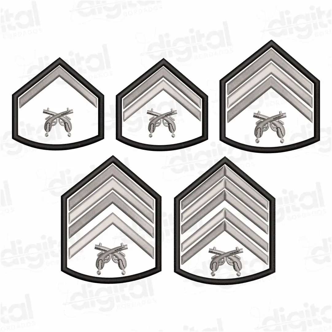 Matriz Bordado Pacote Divisas Militar
