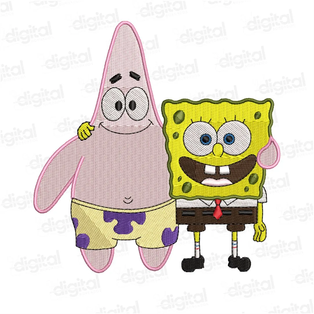 Matriz Bordado Patrick e Bob Esponja
