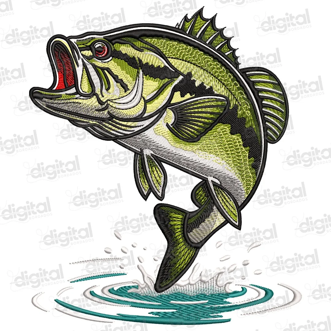 Matriz Bordado Peixe Black Bass