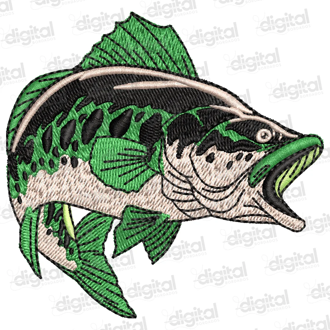 Matriz Bordado Peixe Black Bass 2