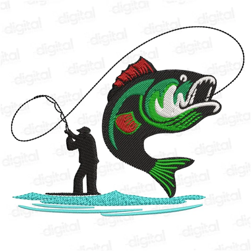 Matriz Bordado Peixe e Pesca 2
