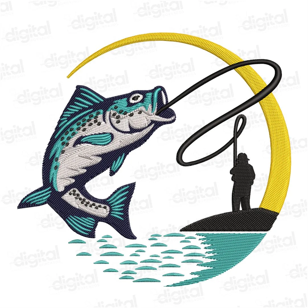 Matriz Bordado Peixe e Pesca 1
