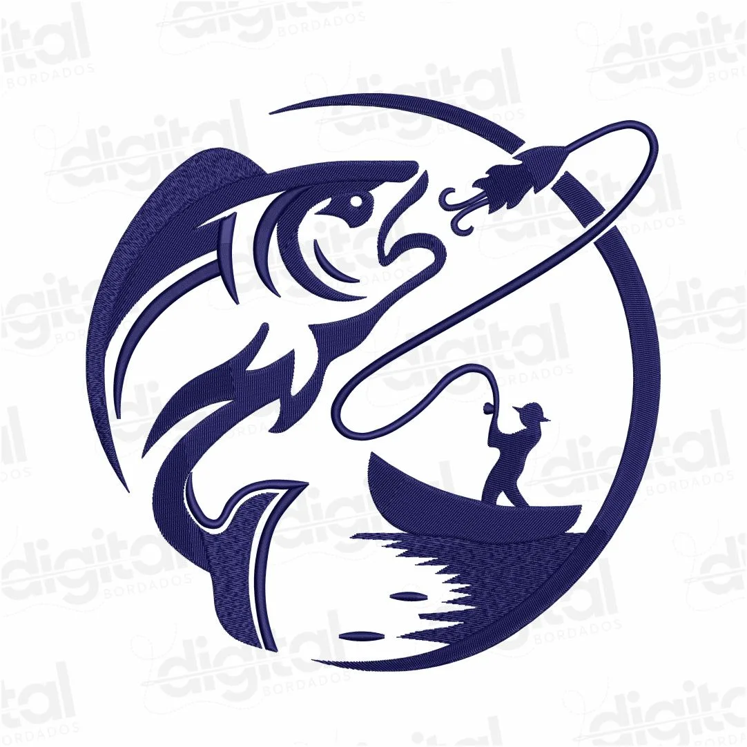 Matriz Bordado Peixe e Pesca 3