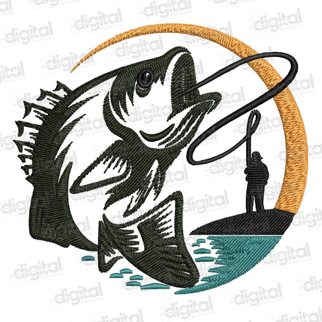 Matriz Bordado Peixe e Pesca 5