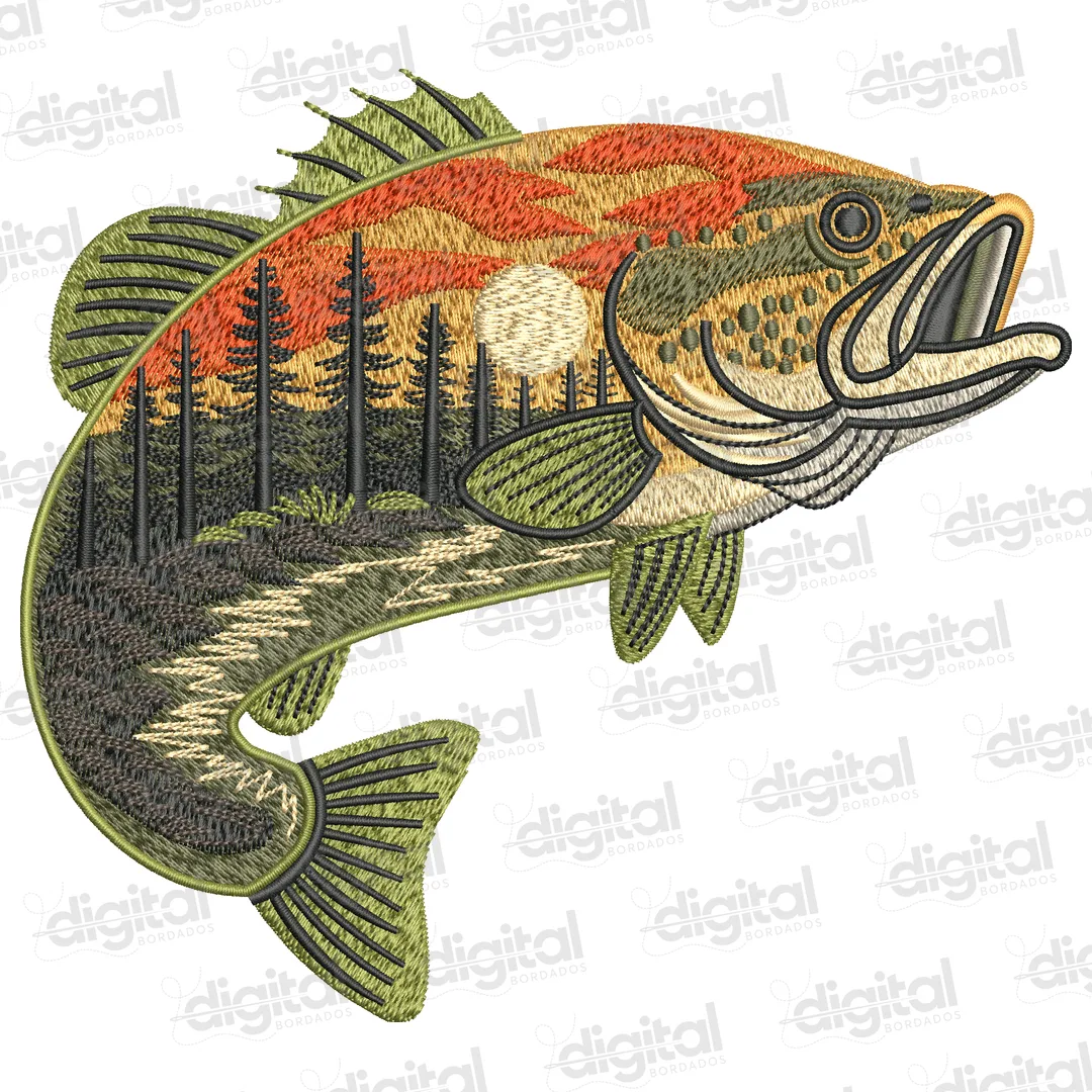 Matriz Bordado Peixe e Pesca 7