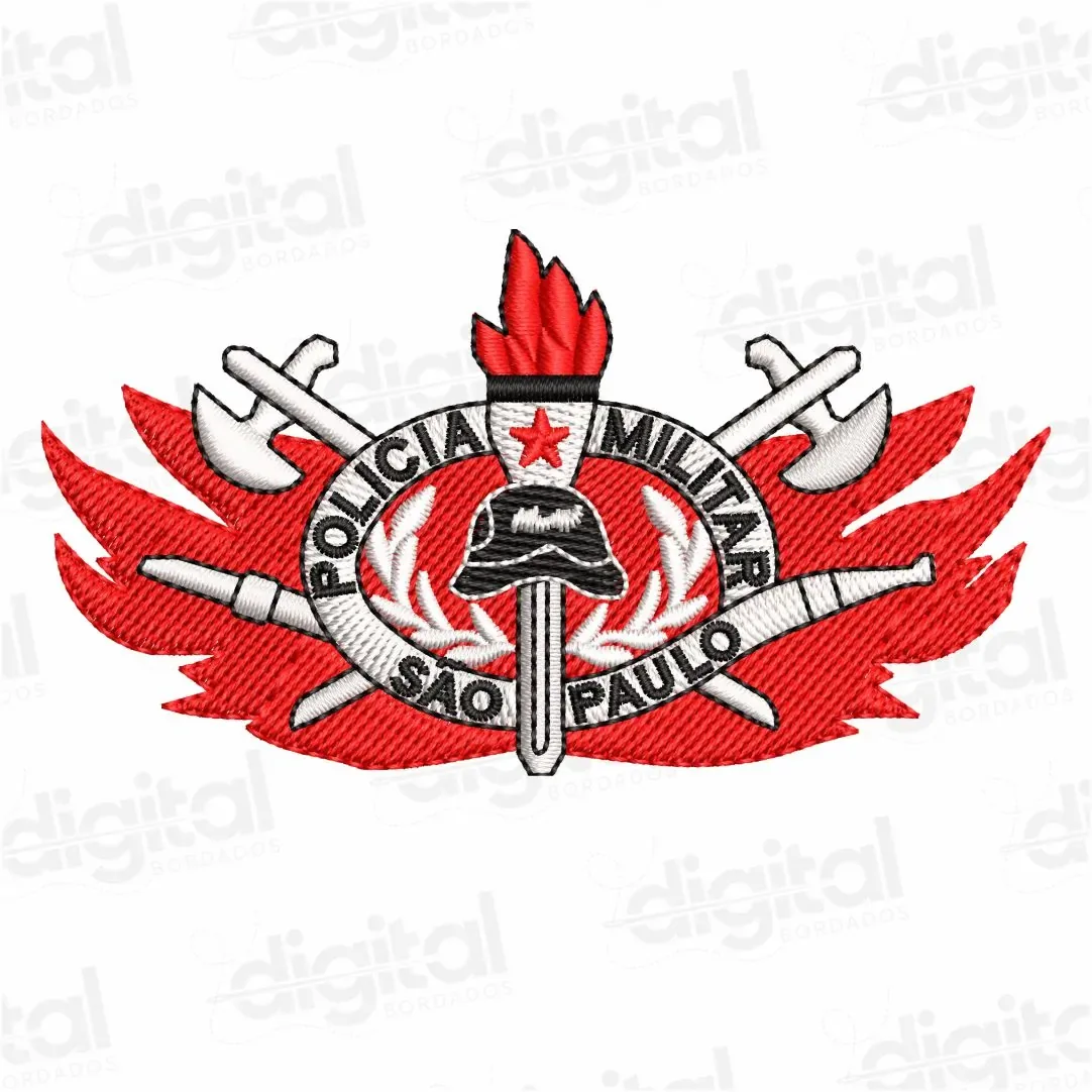 Matriz Bordado Polícia Militar Bombeiros SP
