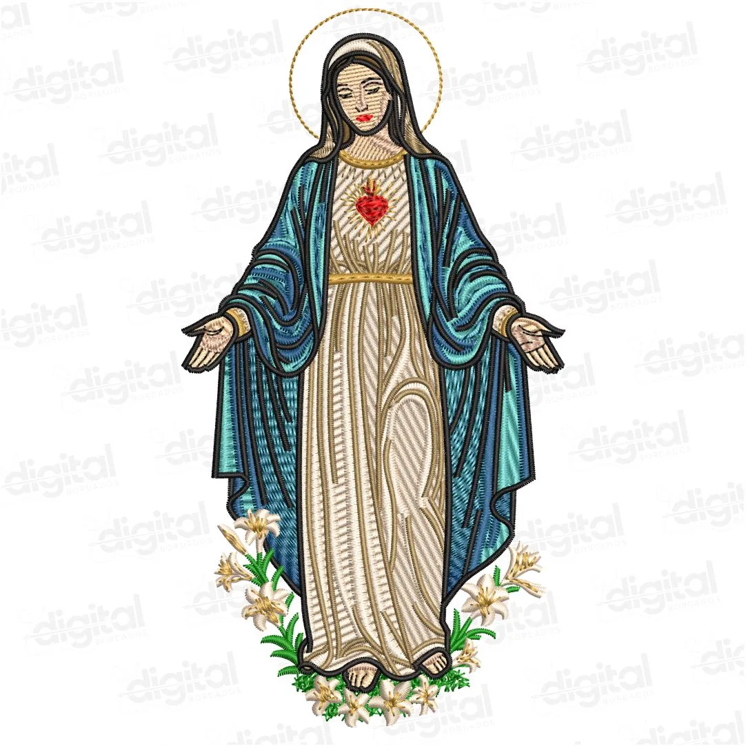 Matriz Bordado Santa Imaculado Coração de Maria