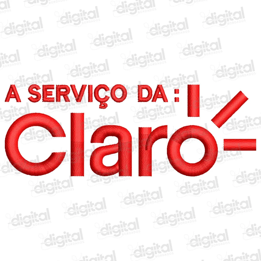 Matriz Bordado Serviço Claro