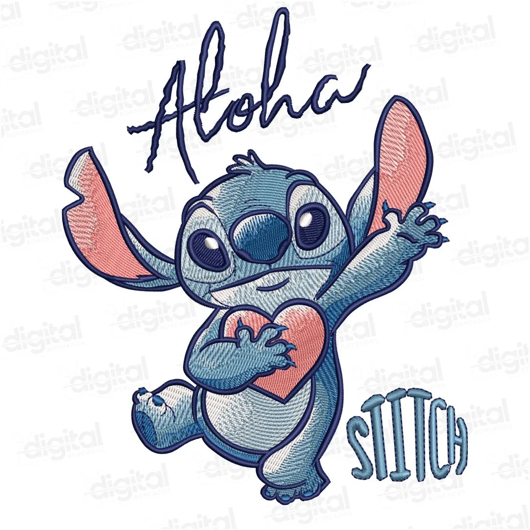 Matriz Bordado Stitch Aloha 1