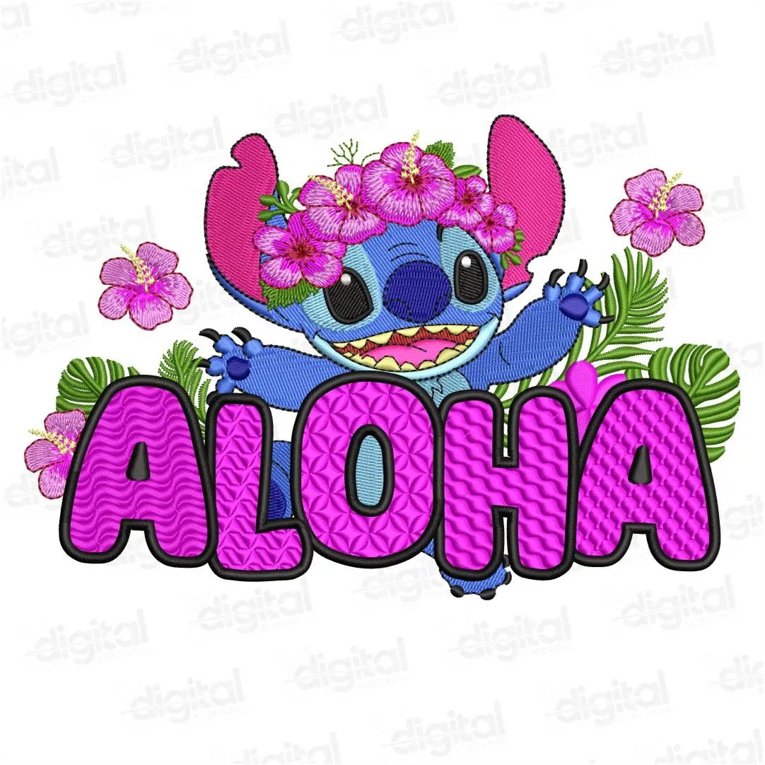 Matriz Bordado Stitch Aloha 2