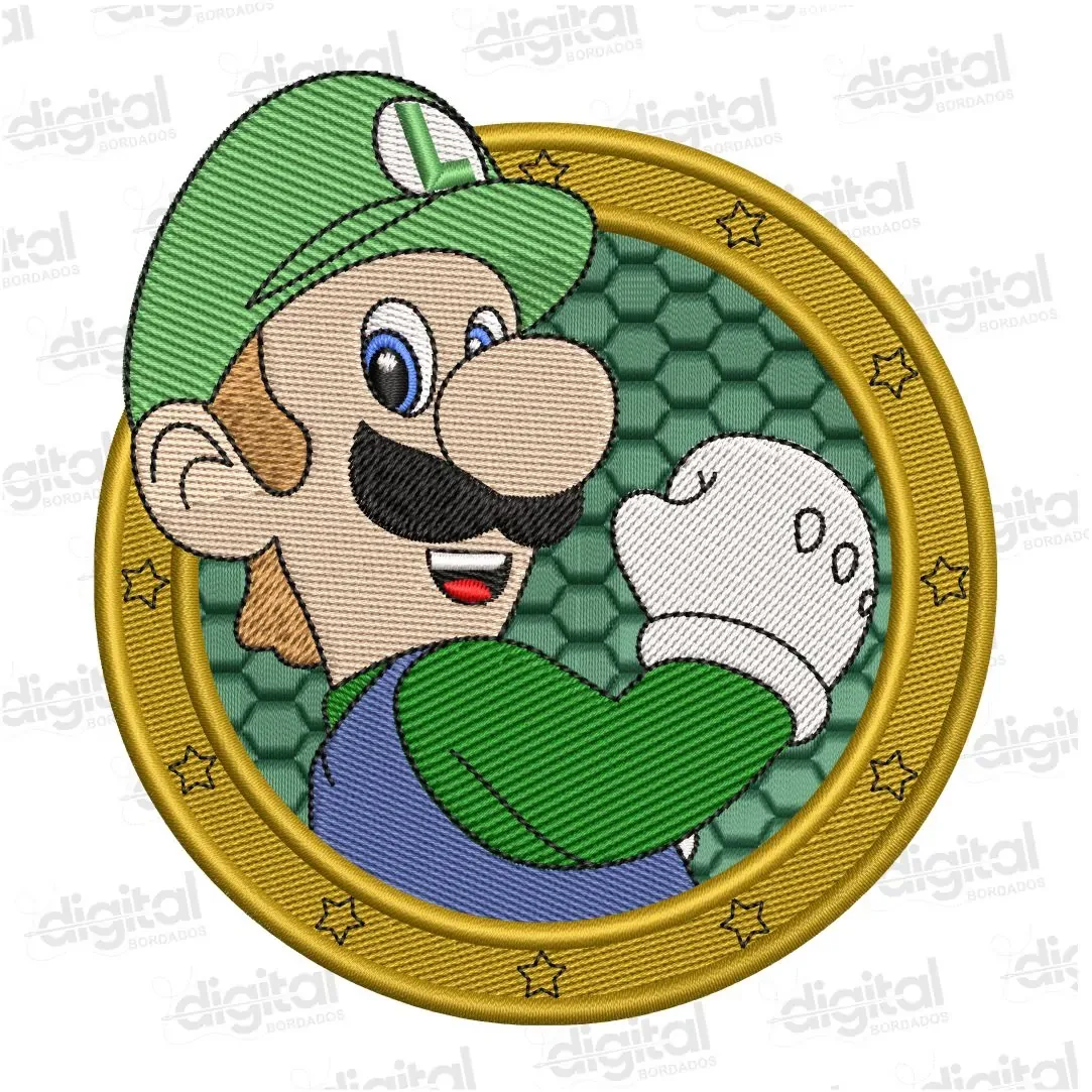 Matriz Bordado Super Mário Luigi
