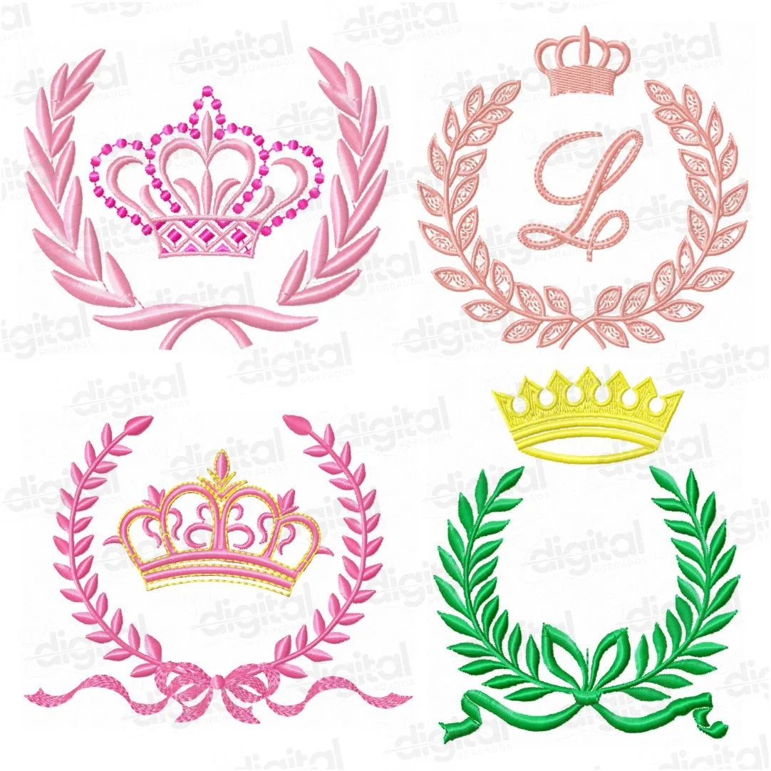 Pacote de Matrizes 54 Coroas com Ramos