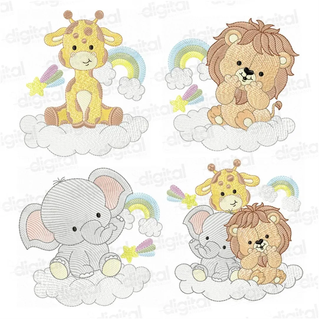 Pacote de Matrizes Animais Bebê Cute