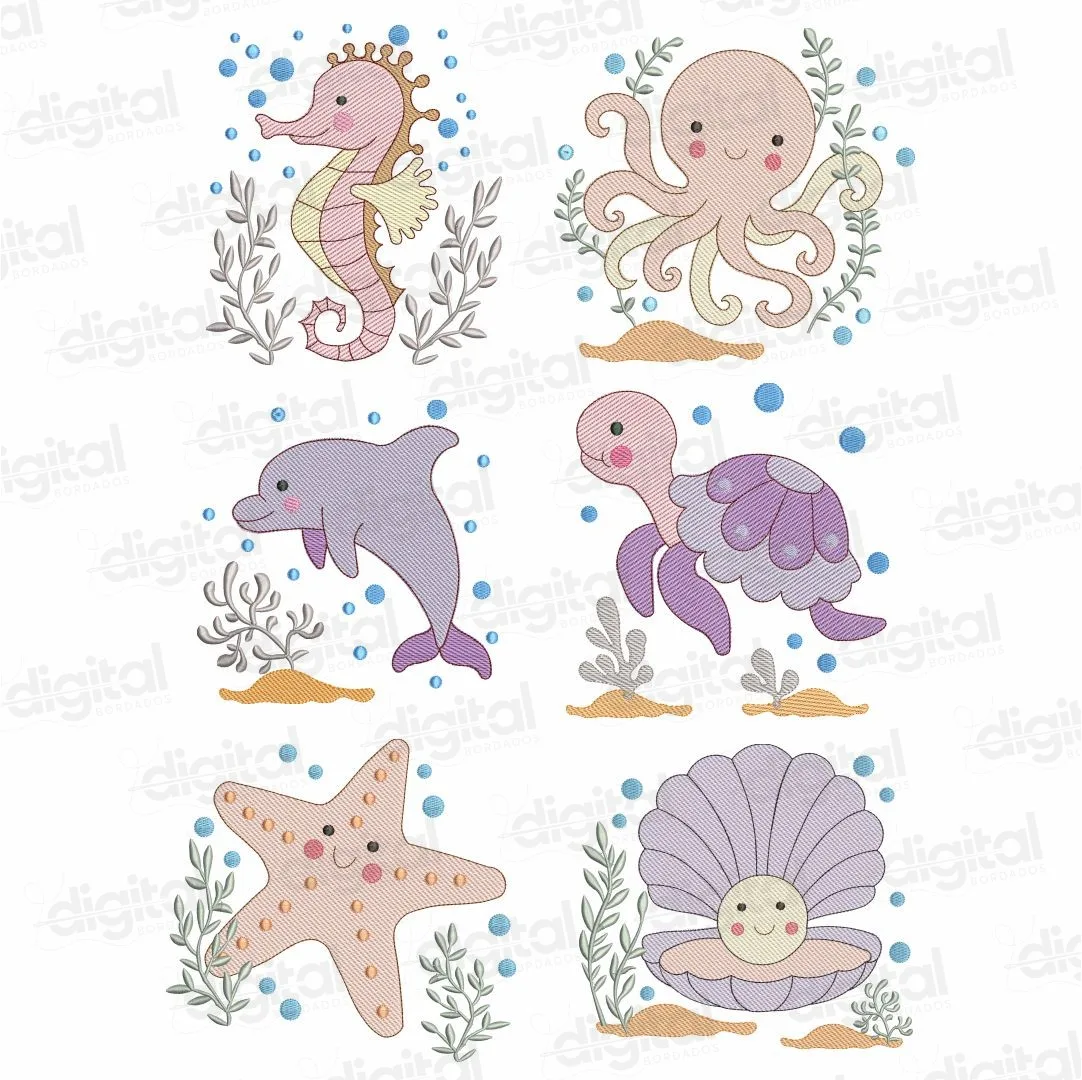 Pacote de Matrizes Animais Marinho Infantil