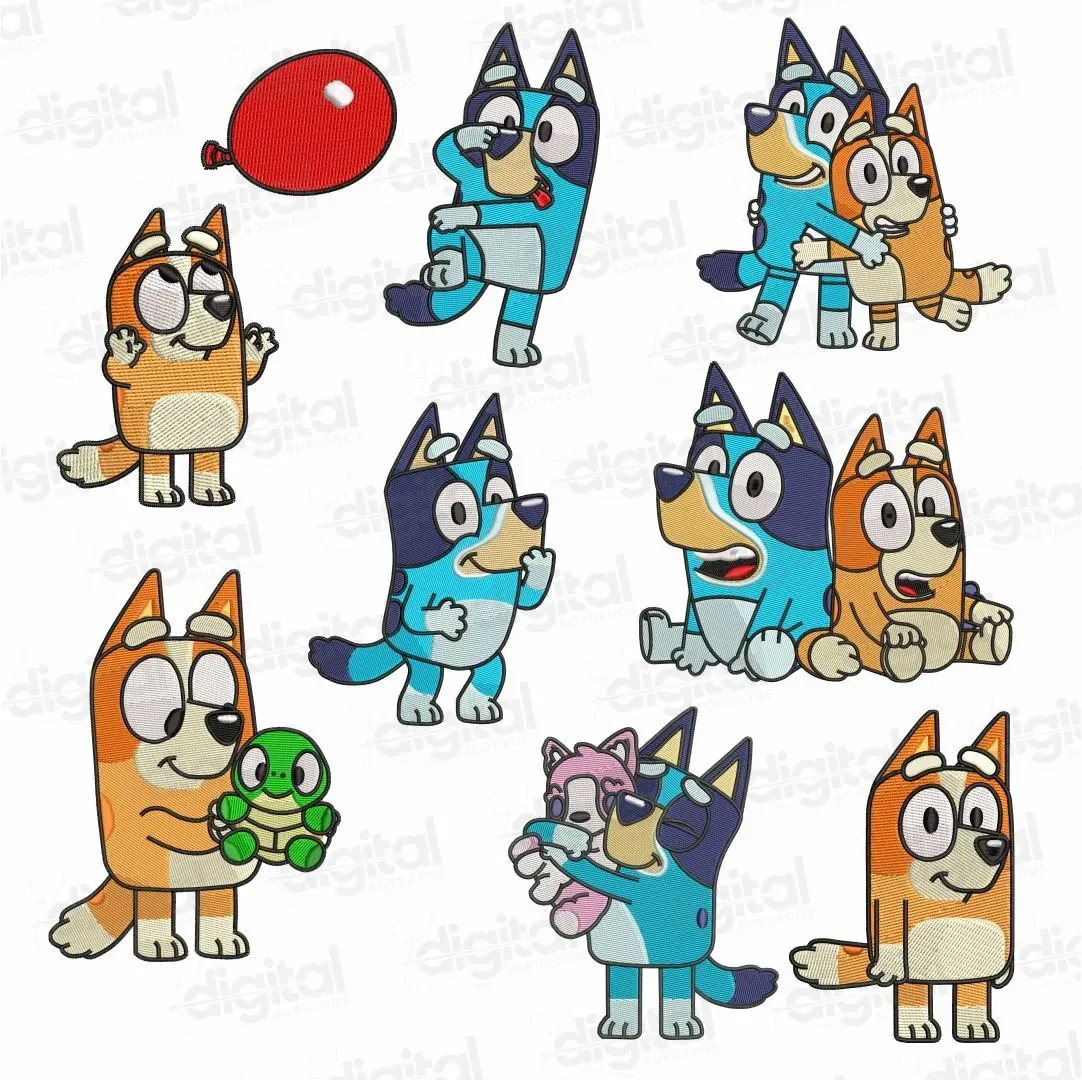 Pacote de Matrizes Bluey Bingo (8 Modelos)