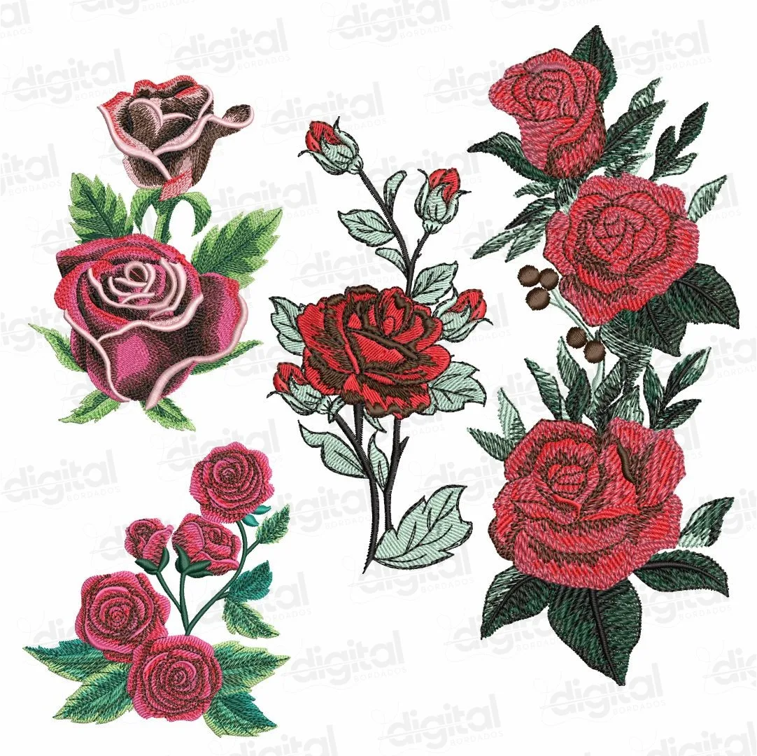 Pacote de Matrizes com 42 Rosas Diversas