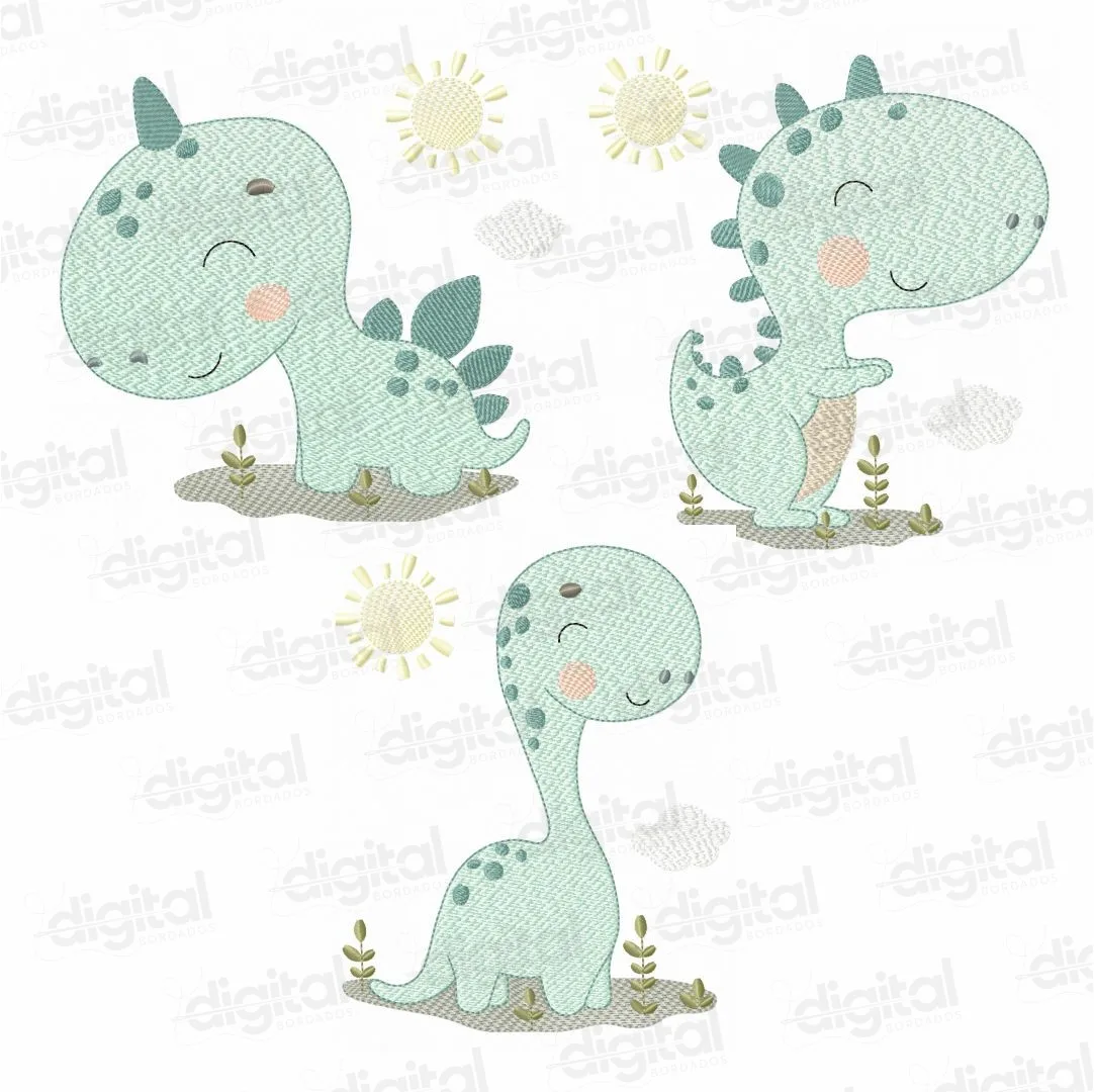 Pacote de Matrizes Dinossauro Bebê Fofuxo