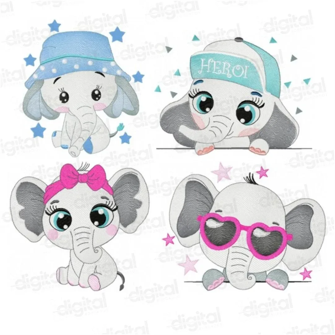 Pacote de Matrizes Elefante Bebê