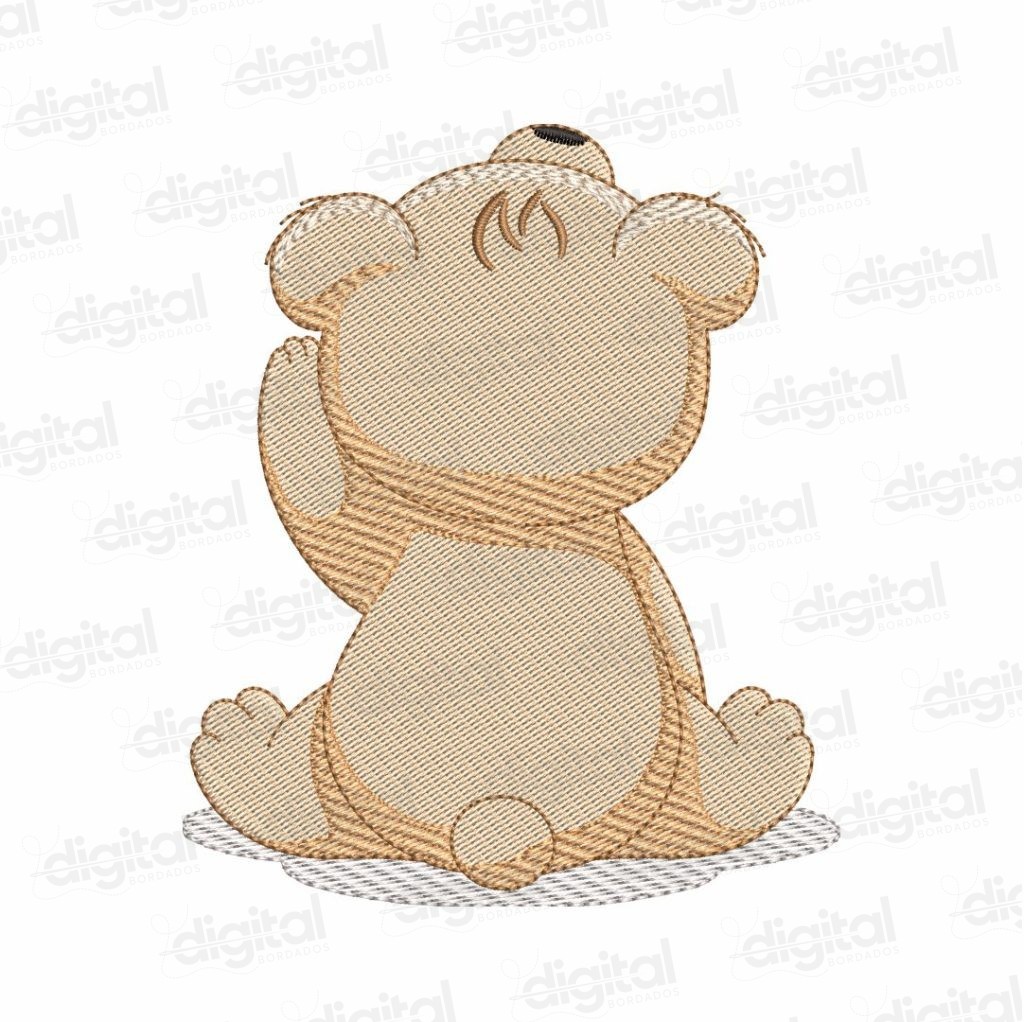 matriz bordado ursinhos coração menino