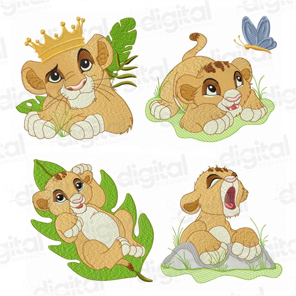 Matriz de Bordado Leãozinho – Arquivo Infantil para Bordar Explore lindas opções de matriz de bordado leãozinho para projetos infantis encantadores! Ideal para enxoval de bebê, roupas personalizadas, toalhinhas, fraldas e decoração de quarto. Arquivo digital compatível com diversos formatos de máquinas de bordado. Leãozinho fofo em estilo delicado, perfeito para temas de selva, safari ou bichinhos. Matrizes bem definidas, com ótimo acabamento e fácil aplicação.