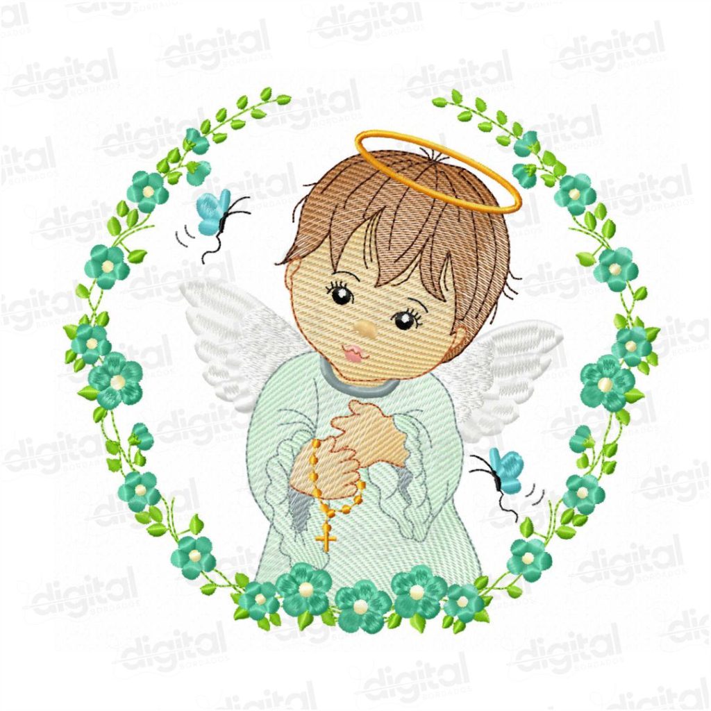 Matriz de bordado de menina anjo em estilo delicado e infantil, perfeita para aplicações em toalhas, mantas, fraldas, camisetas e enxovais. Desenhos de anjinhas com asas, orando, dormindo, ou segurando corações, disponíveis em formatos compatíveis com máquinas domésticas e industriais. Ideal para bordados criativos e personalizados com tema religioso, batizado ou decoração infantil. Matrizes leves, com ótimo acabamento, prontas para baixar e bordar. Explore opções de matriz bordado menina anjo pes, redwork, aplique e ponto cheio.