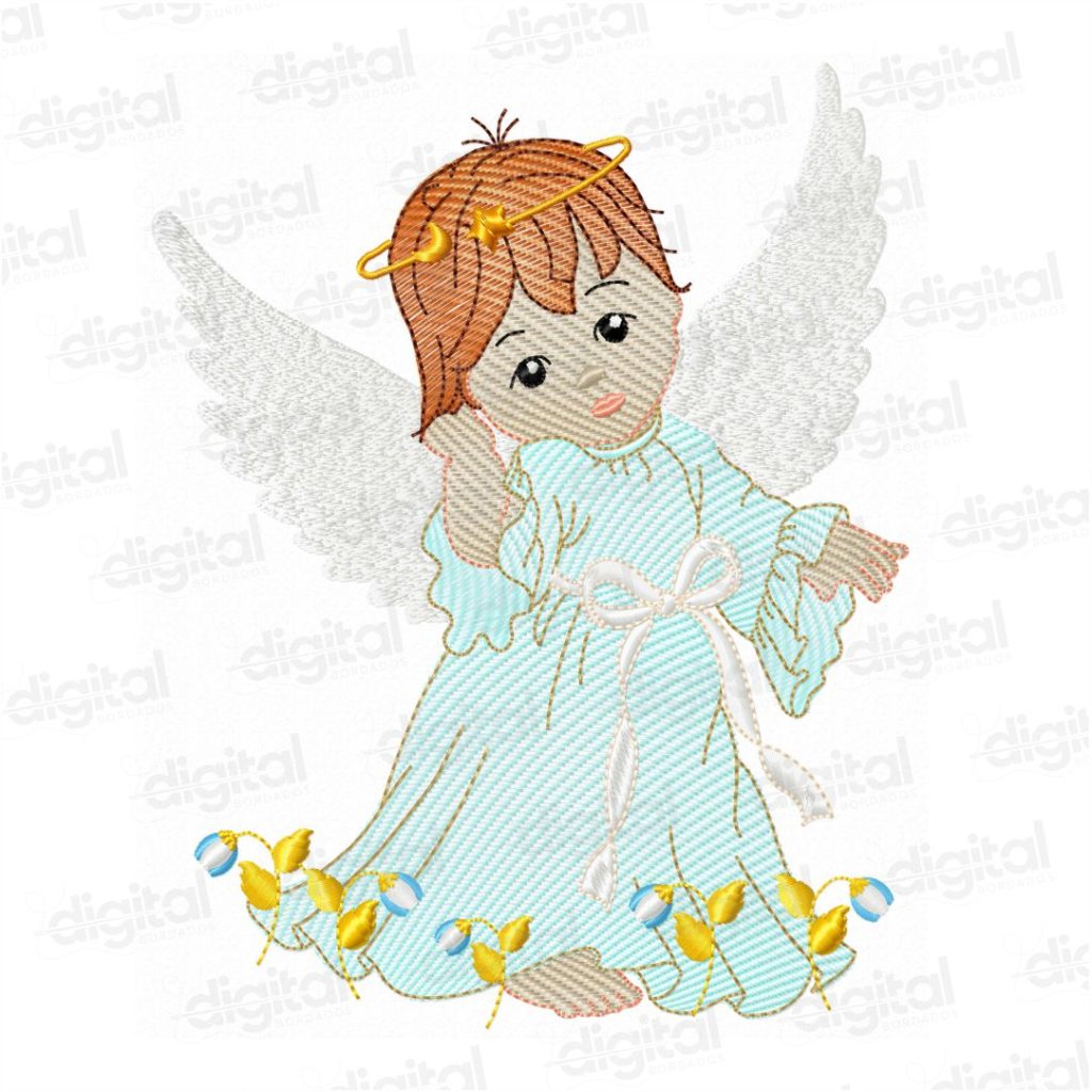 Matriz de bordado de menina anjo em estilo delicado e infantil, perfeita para aplicações em toalhas, mantas, fraldas, camisetas e enxovais. Desenhos de anjinhas com asas, orando, dormindo, ou segurando corações, disponíveis em formatos compatíveis com máquinas domésticas e industriais. Ideal para bordados criativos e personalizados com tema religioso, batizado ou decoração infantil. Matrizes leves, com ótimo acabamento, prontas para baixar e bordar. Explore opções de matriz bordado menina anjo pes, redwork, aplique e ponto cheio.