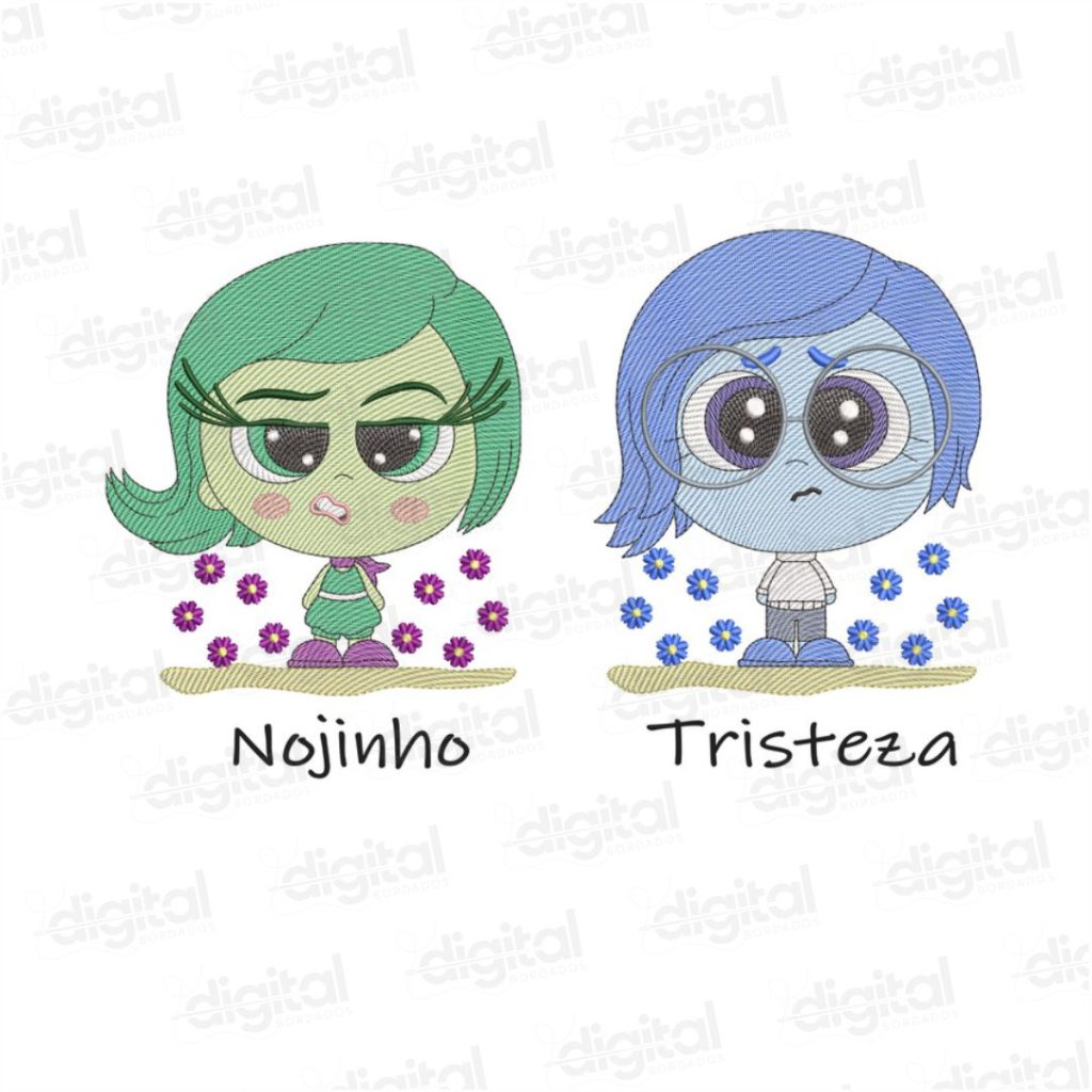Matriz de Bordado Divertidamente – Emoções Bordadas com Criatividade e Cores Dê vida às suas peças com a matriz de bordado inspirada no desenho Divertidamente (Inside Out), da Disney Pixar! Ideal para personalizar camisetas, mochilas, toalhas, estojos, roupas infantis e lembrancinhas com os personagens mais emocionantes do cinema.